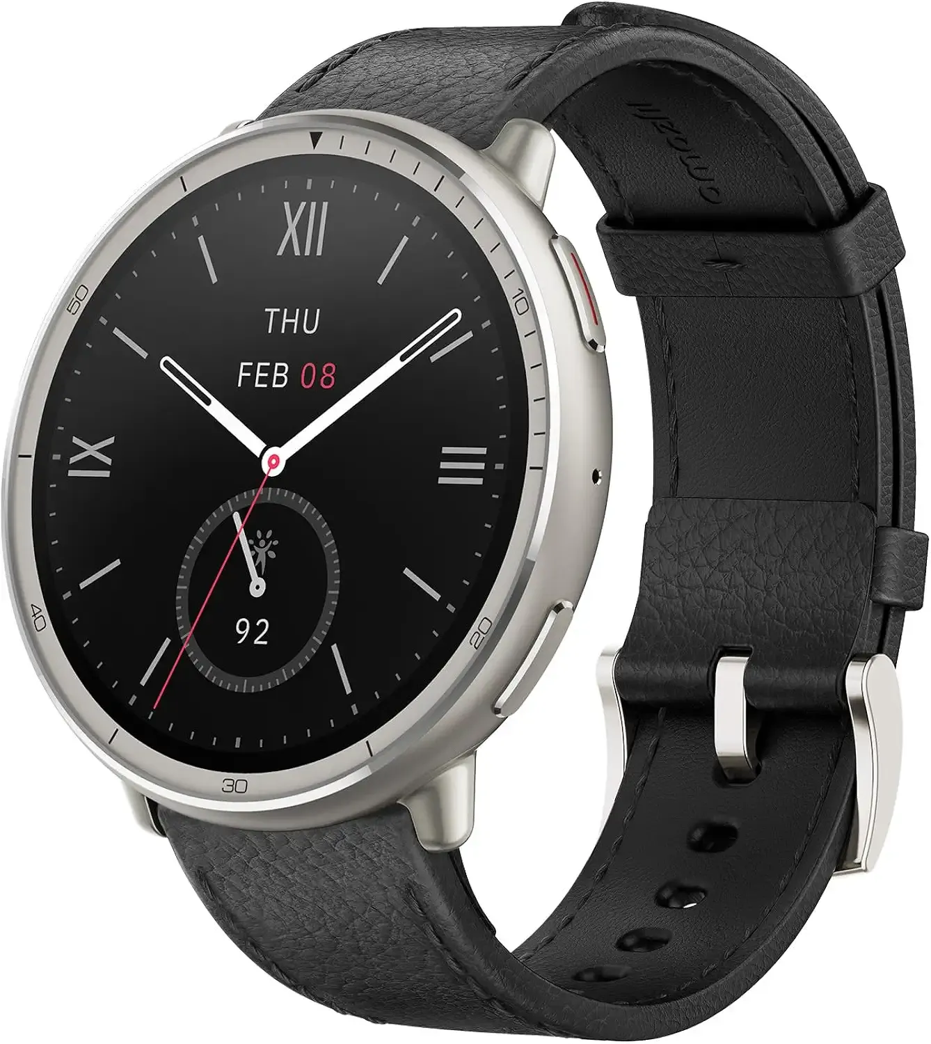 Amazfit Active 2 Premium Smart Watch 1.32" Sapphire Glass, GPS, iOS/Android | 44mm, 10-Day Battery, Water-Resistant, AMOLED Display, Heart & Sleep Monitor, HYROX Mode, Leather + Sport Strap