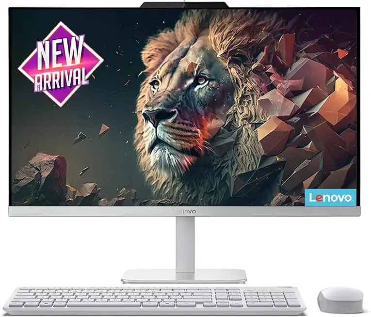 Lenovo All-in-One Desktop with Intel 4-Core Processor| 24 inch Full HD Display| 8GB DDR4 RAM, 256GB PCIe SSD| WiFi 6| Bluetooth| HDMI, USB, Ethernet Ports| Windows 11 Pro| for Business & Personal Use