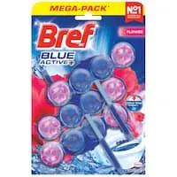 bref blue active toilet flush flower blossom 50g each 3pack