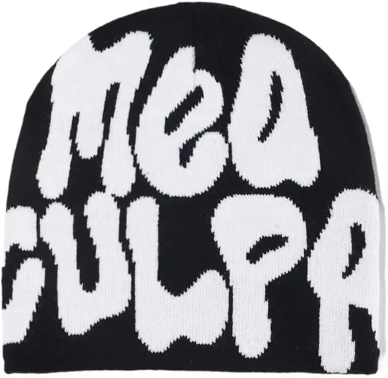 Unisex Y2K Letter Printing Knitted Hat Hip-hop Letter Hats Warm Winter Outdoor Caps for Women Man Pullover Hat