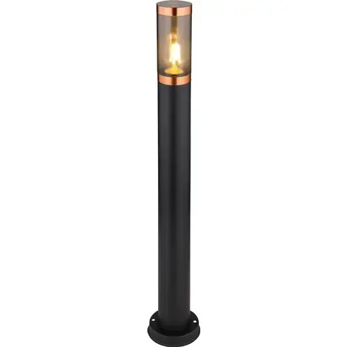 Außenleuchte - schwarz-kupferfarben - 80 cm