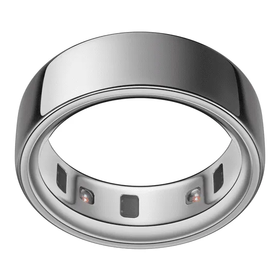 Oura Ring 4, Silver, Size 9, Smart Wearable, Sleep, Fitness & Heart Rate Tracker, 8-Day Battery (Size Before You Buy)