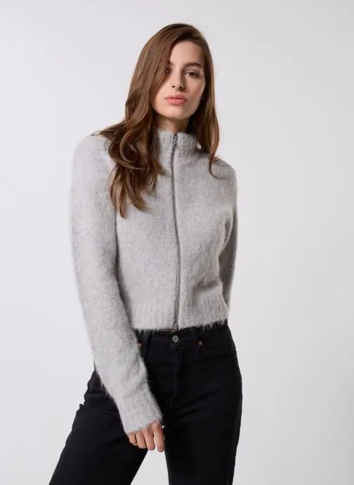 Sweaters met rits Sajeanne cardigan 15425 dames grijs