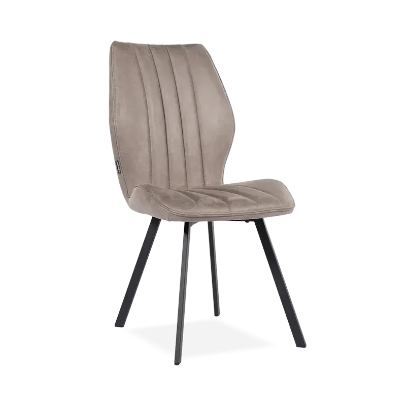 Eetkamerstoel Donna - microleder Bull Clay - hoge rugleuning