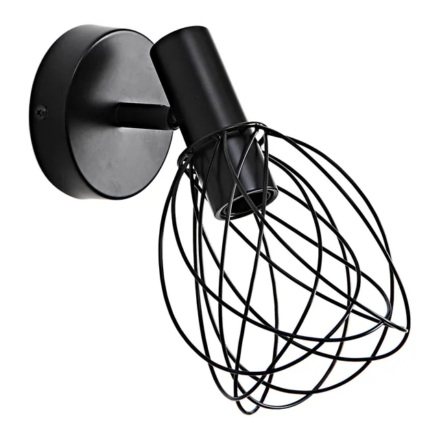 Faretto decorativo senza fonte luminosa MERONE in ferro nero E14 INSPIRE 1 luci