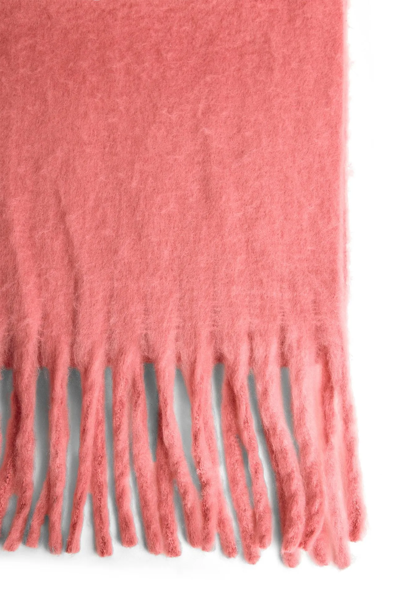 Roze gebreide sjaal