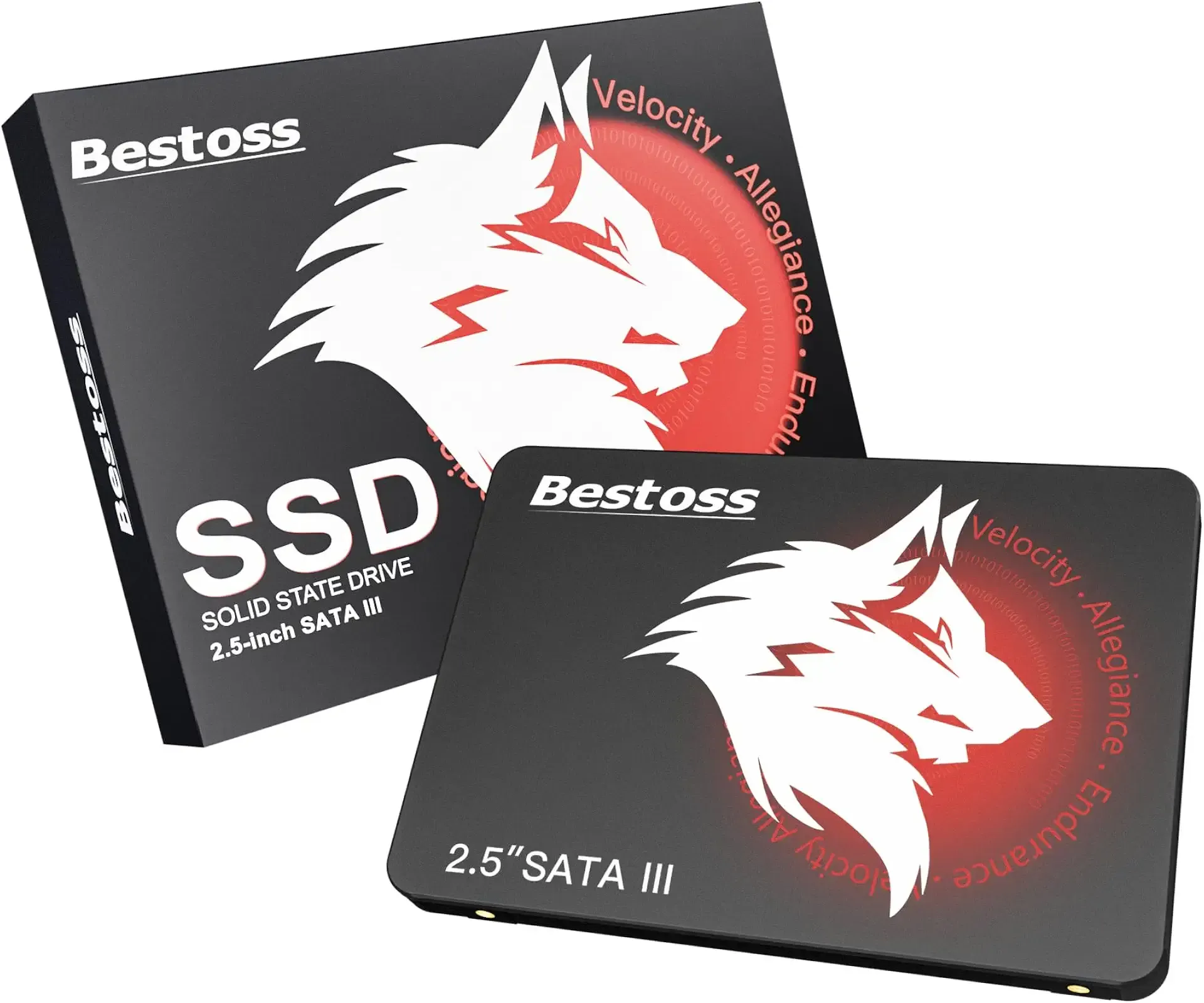 Bestoss 2.5 Inch 2TB SSD SATA III 6Gb/s Internal Hard Drive for Pc or Laptop, Internal State Drive, Up to 550MB/s, Computer Storage Upgrade for Office, Students, Home Entertainment