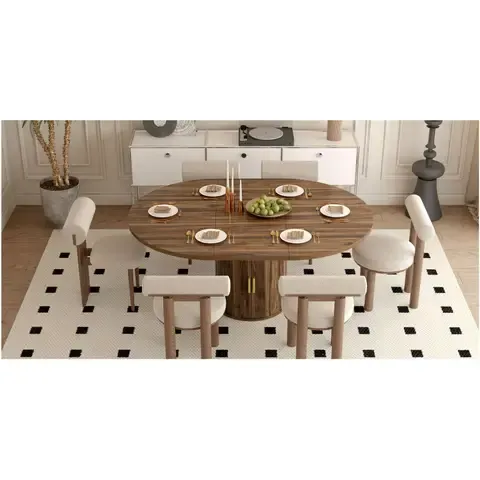 Mesa Comedor France Extendible 110-150cm Con Almacenamiento
