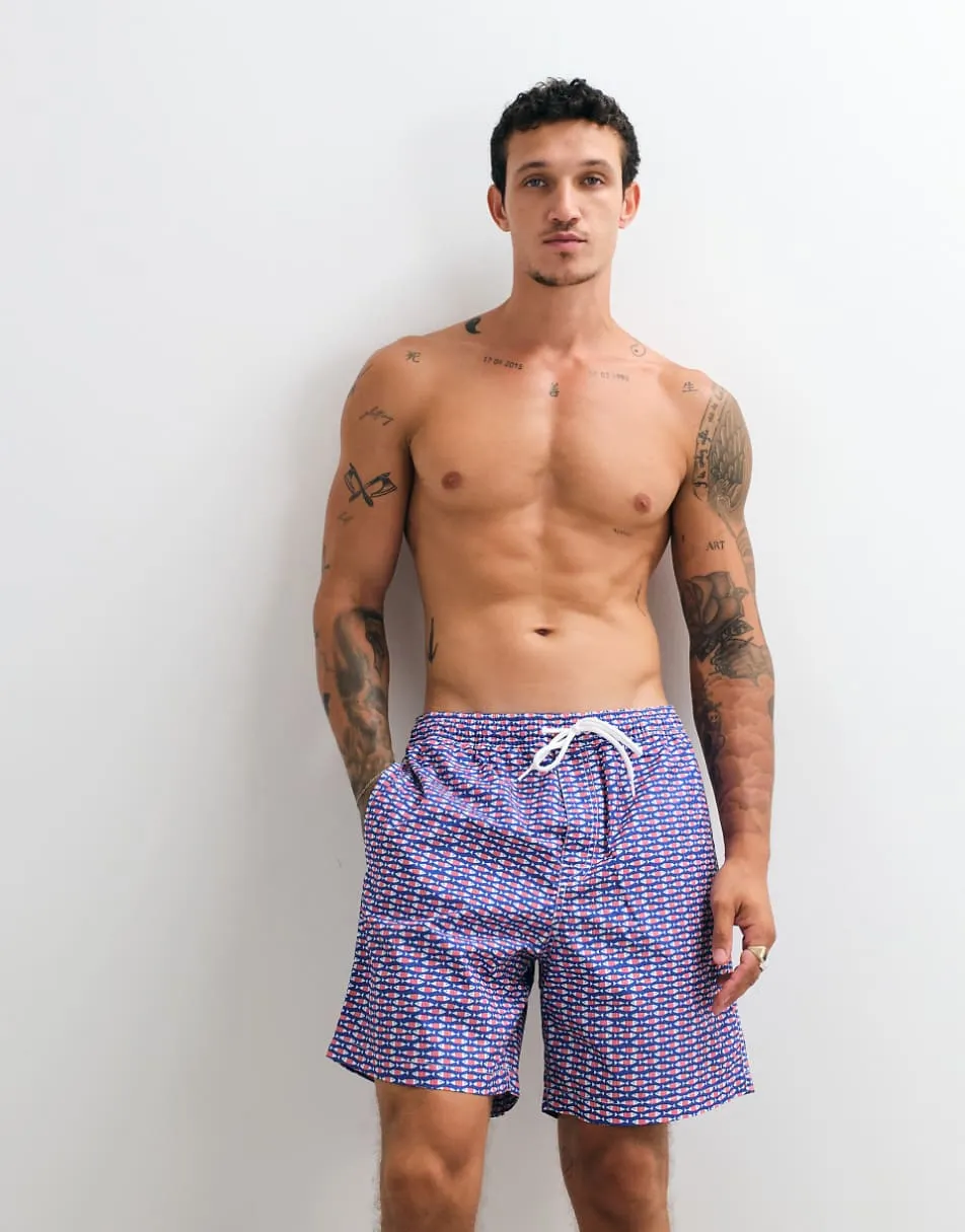 GAP 6inch swim shorts in blue aqua print