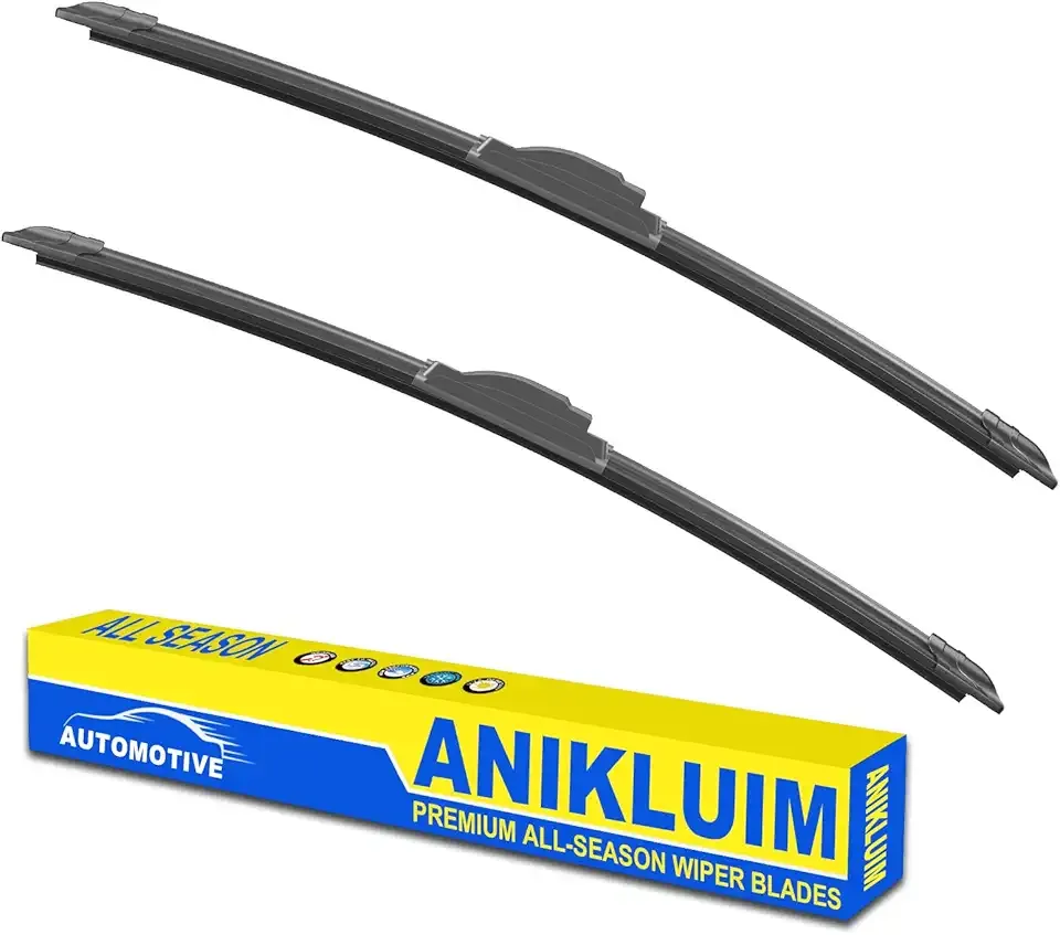 OEM Quality 21" + 19" Premium All-Seasons Durable Stable and Quiet Windshield Wiper Blades-J Hook Wipers(Set of 2)
