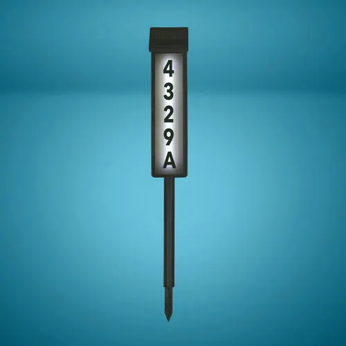 Patriot Lighting® Black Integrated LED Solar Address Sign Light