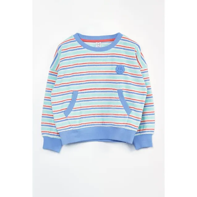 Kids sweater katoen met strepen