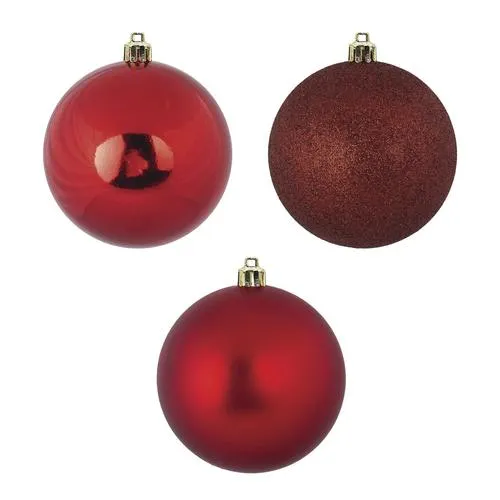 Enchanted Forest® 60mm Red Shatterproof Ornaments - 12 Pack