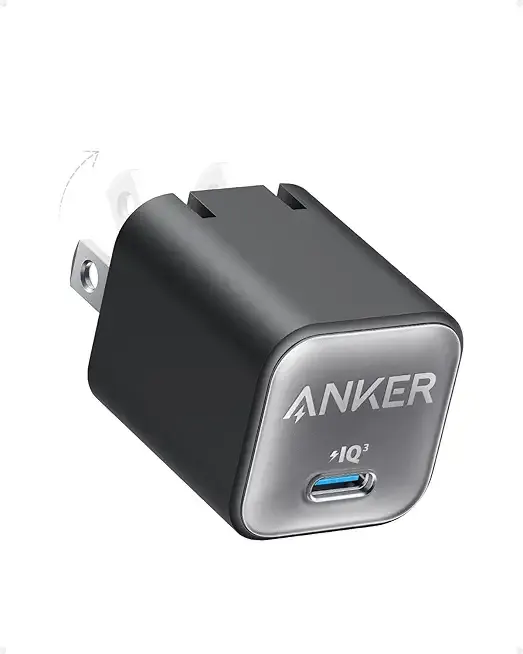 Anker Nano Phone Charger, USB C GaN Charger 30W, PIQ 3.0 Foldable PPS Fast Charger USB C for iPhone 17 / 16 and more series, Galaxy, iPad, Compatible with MagSafe