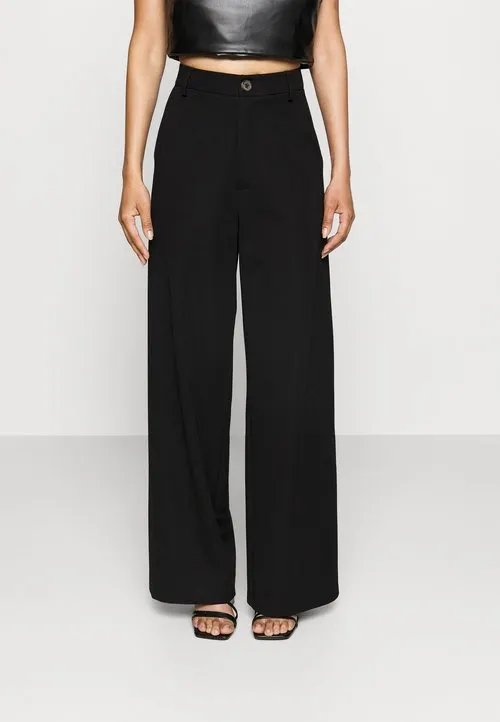 P-EO-AW21-A-003-SP / PETITE_TAILORED WIDE LEG TROUSERS - Bukse - black