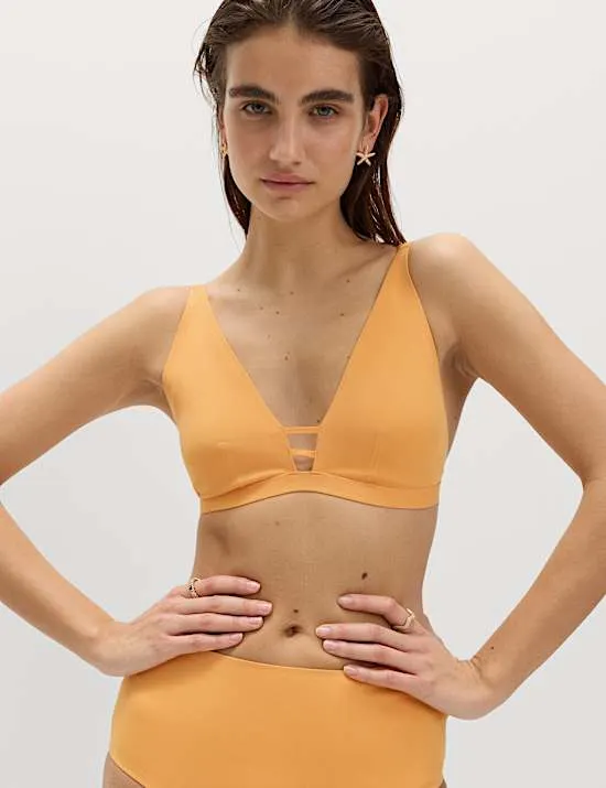 Sculpt-Bikinioberteil mit tiefem V-Ausschnitt
