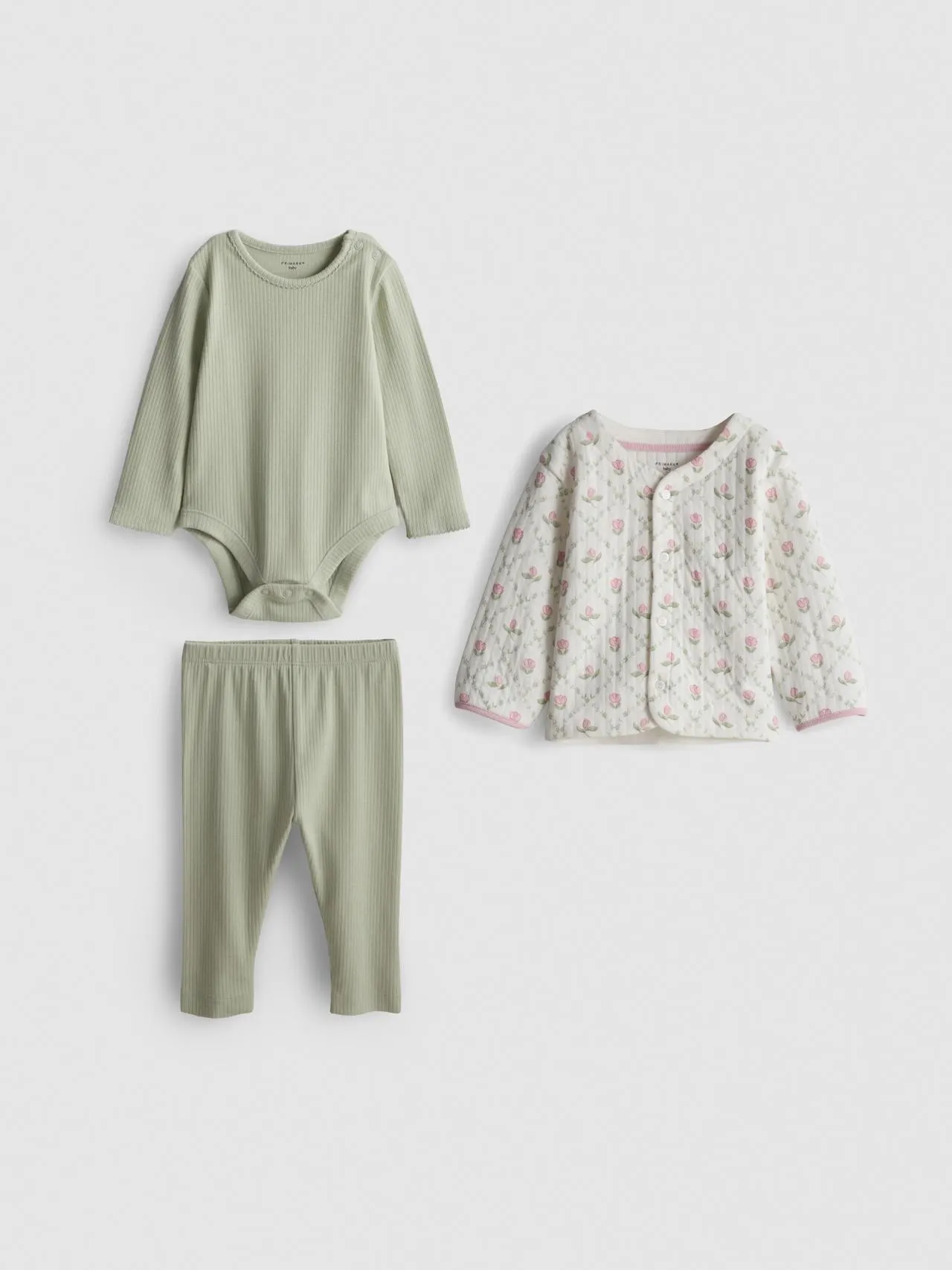 0–18 mois | Body, legging et veste en coton nouveau-né