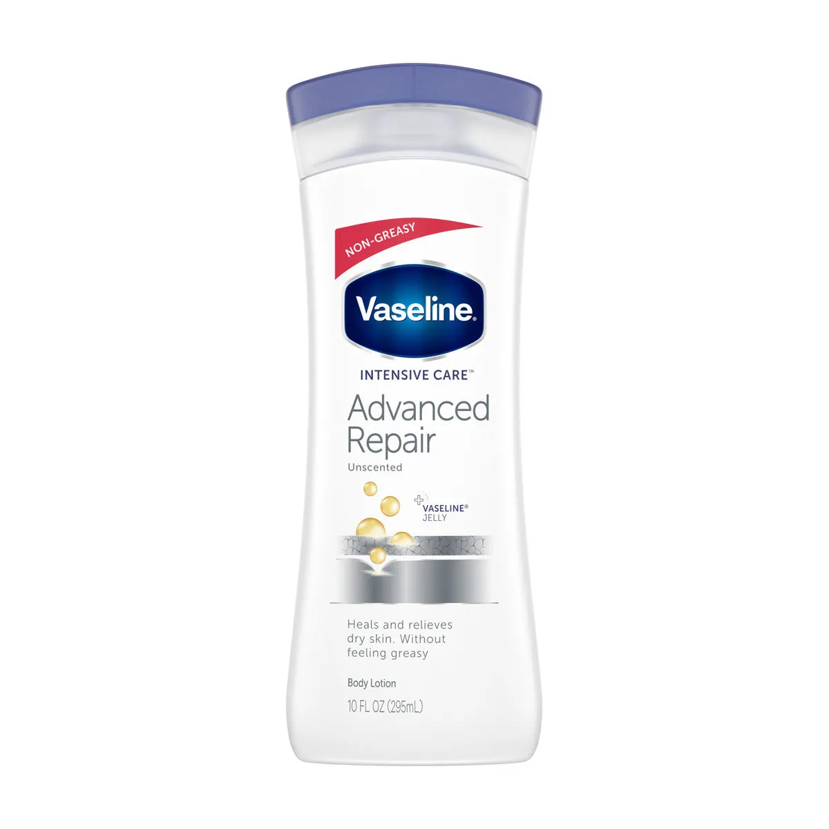 Vaseline Advanced Repair Hand and Body Lotion, Unscented, 10 oz