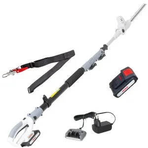 Tagliasiepi telescopico a batteria + Batteria e Caricabatterie LED inclusi – Taglio in altezza fino a 4 m IKRA