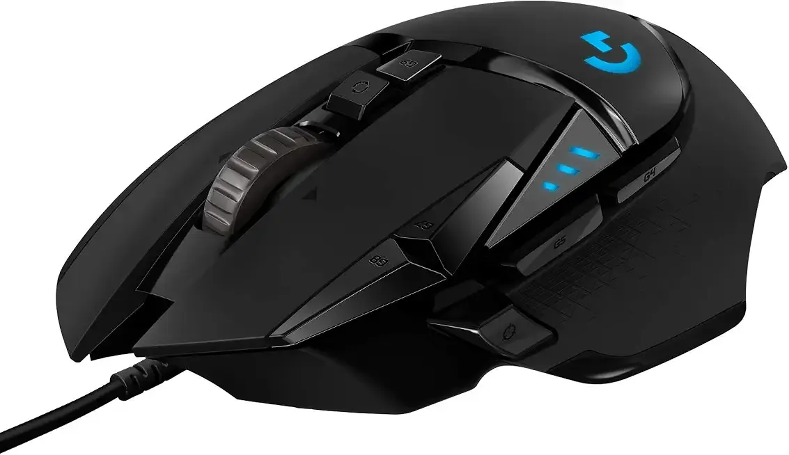 Logitech G502 Hero Wired Gaming Mouse - Black | High performance, 25,600 DPI, RGB, adjustable weights, 11 programmable buttons, on-board memory, PC/Mac