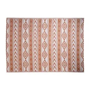 Buitenkleed tribal - bruin - 160x230 cm