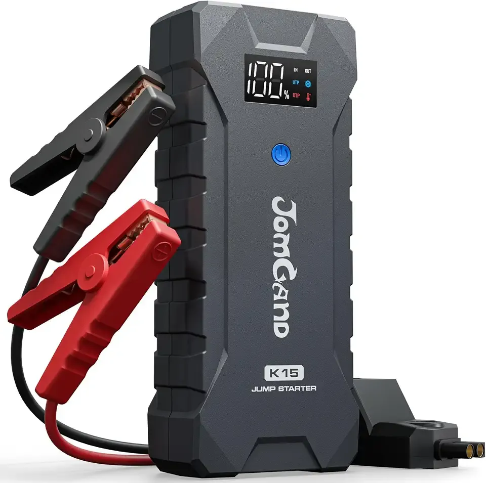 K15 Extremely Safe Jump Starter, 2500A Car Battery Jump Starter for Up to 8.0L Gas or 6.0L Diesel Engines, 12V Portable Jump Box with Smart Jumper Cable, USB-C Charge and 3 Mode Flashlight