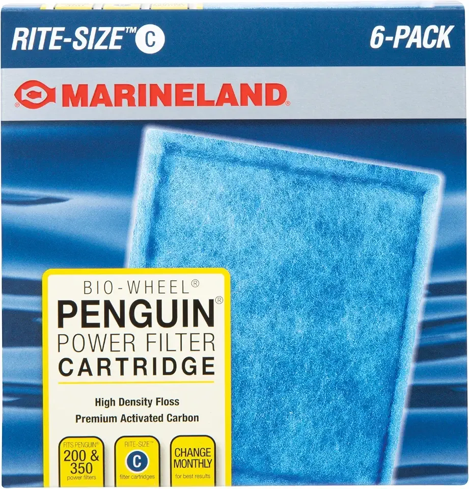 Marineland Penguin Bio-Wheel Replacement Filter Cartridges, Rite-Size C, 6 Count
