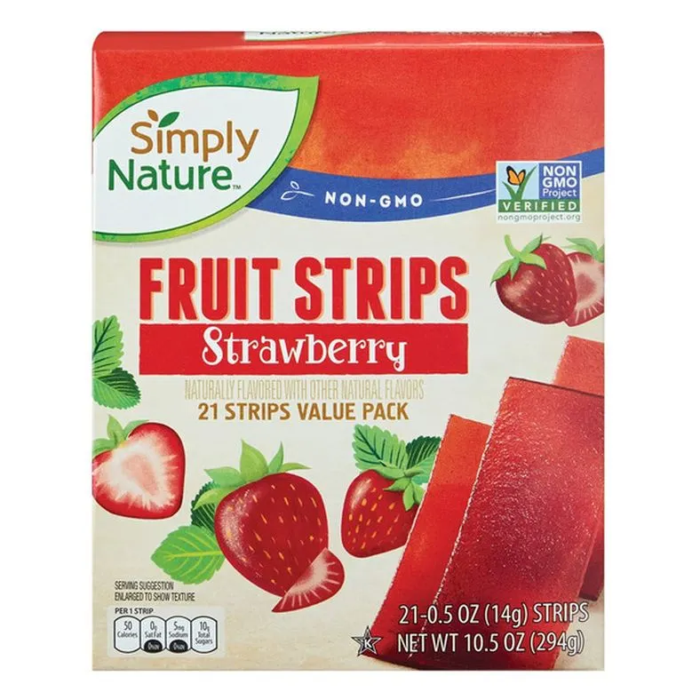 Simply Nature Strawberry Fruit Strips - 21 Count