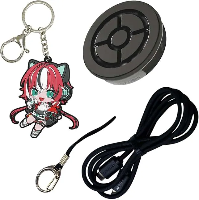 megacom DuoMon3 Dual Accounts Pocket Auto Catcher, Unique Auto-Reconnection Hourly, IPX7 Waterproof, Bluetooth 65ft Link, USB-C & Wireless Charging,App Adjustable LED/Vibration/Sound | with Keychain