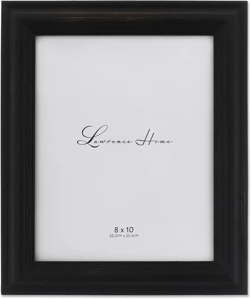 Lawrence Frames 8x10 Weathered Black Wood Picture Frame