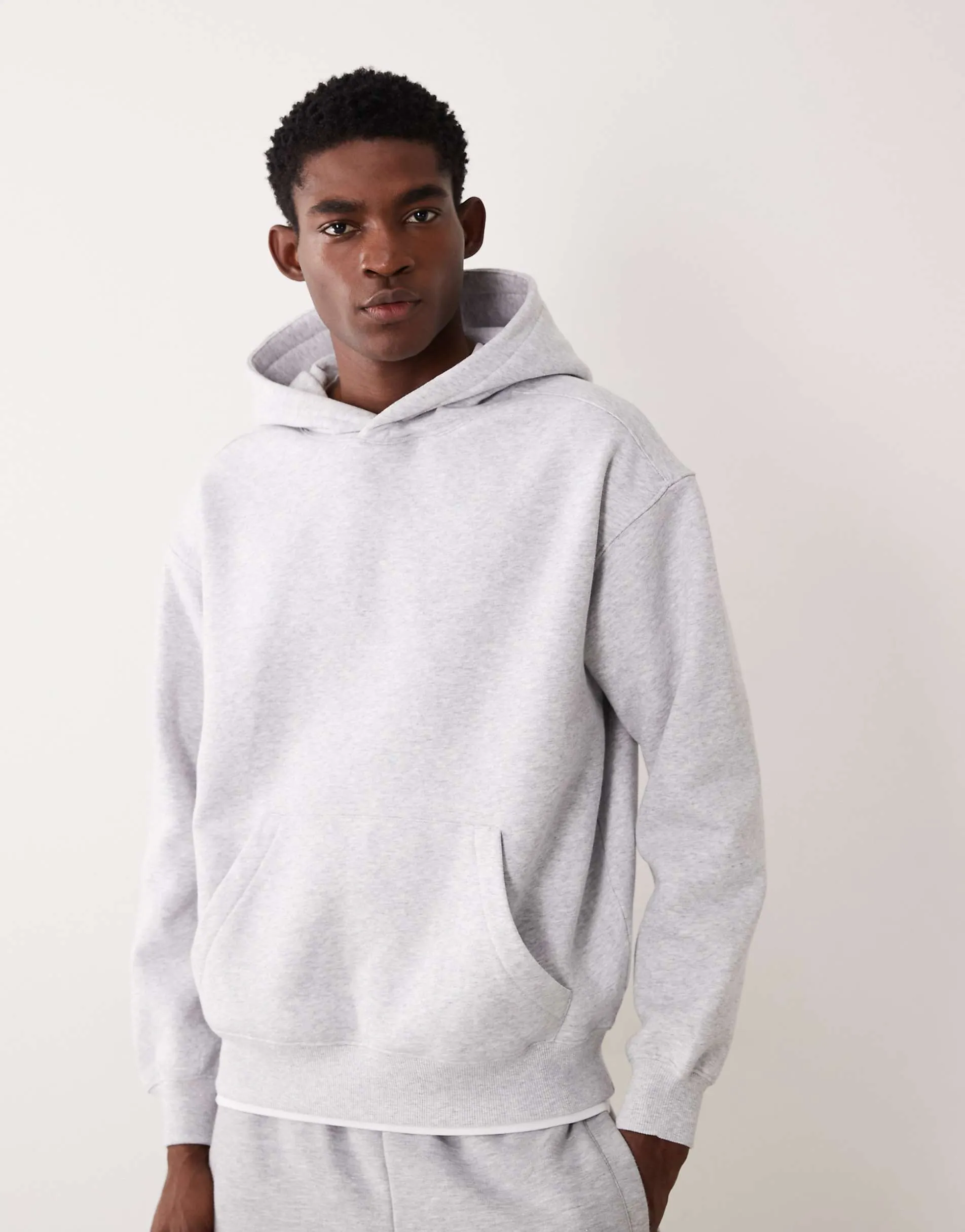 Cotton On box fit hoodie in grey marle