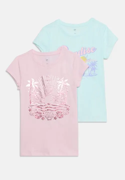 2 PACK - T-shirts med print - pink