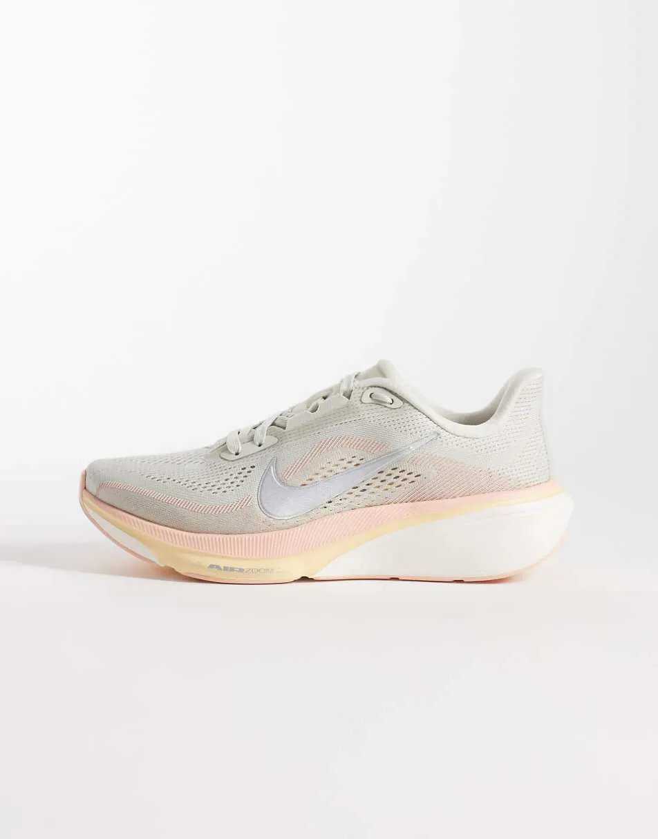 Nike Running Air Zoom Pegasus 42 trainers in beige and pink