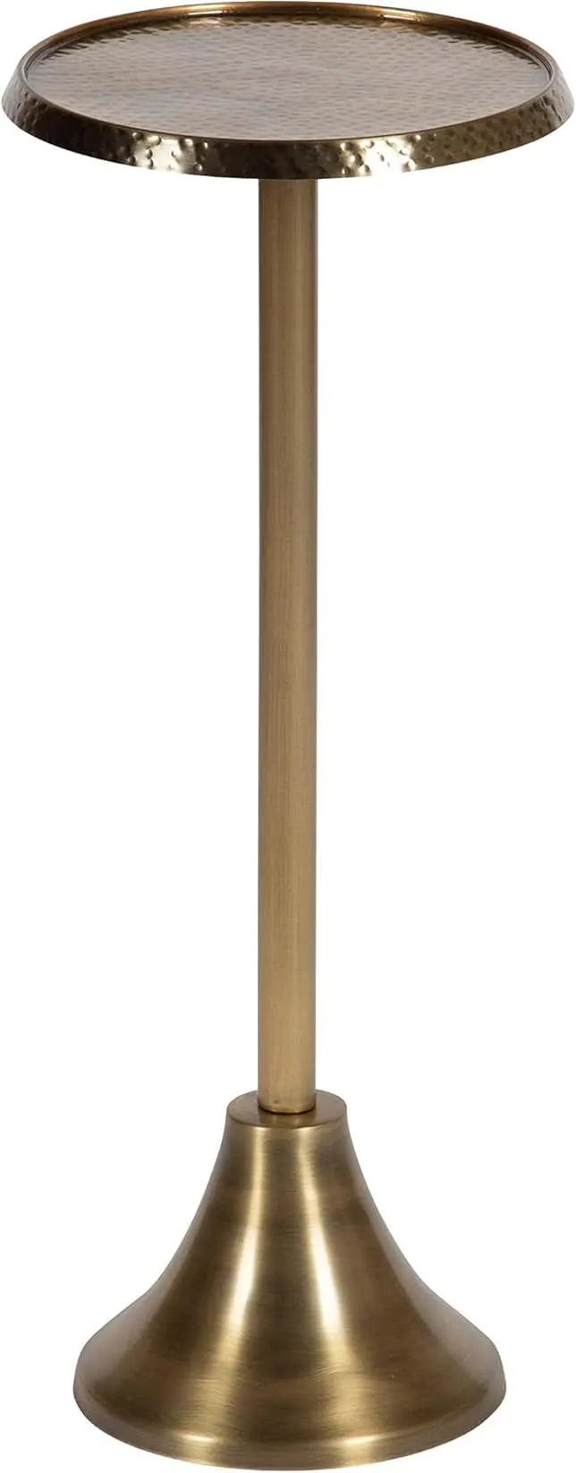 Kate and Laurel Sanzo Bohemian Side Table, 9 x 9 x 23, Gold, Decorative Pedestal End Table for Display and Storage