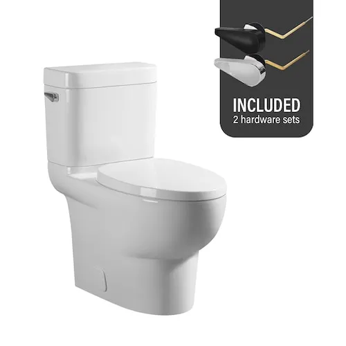 Branston All-in-One 2-Piece 4.8 LPF High Efficiency White Elongated Toilet with Concealed Trapway Soft-Close Seat