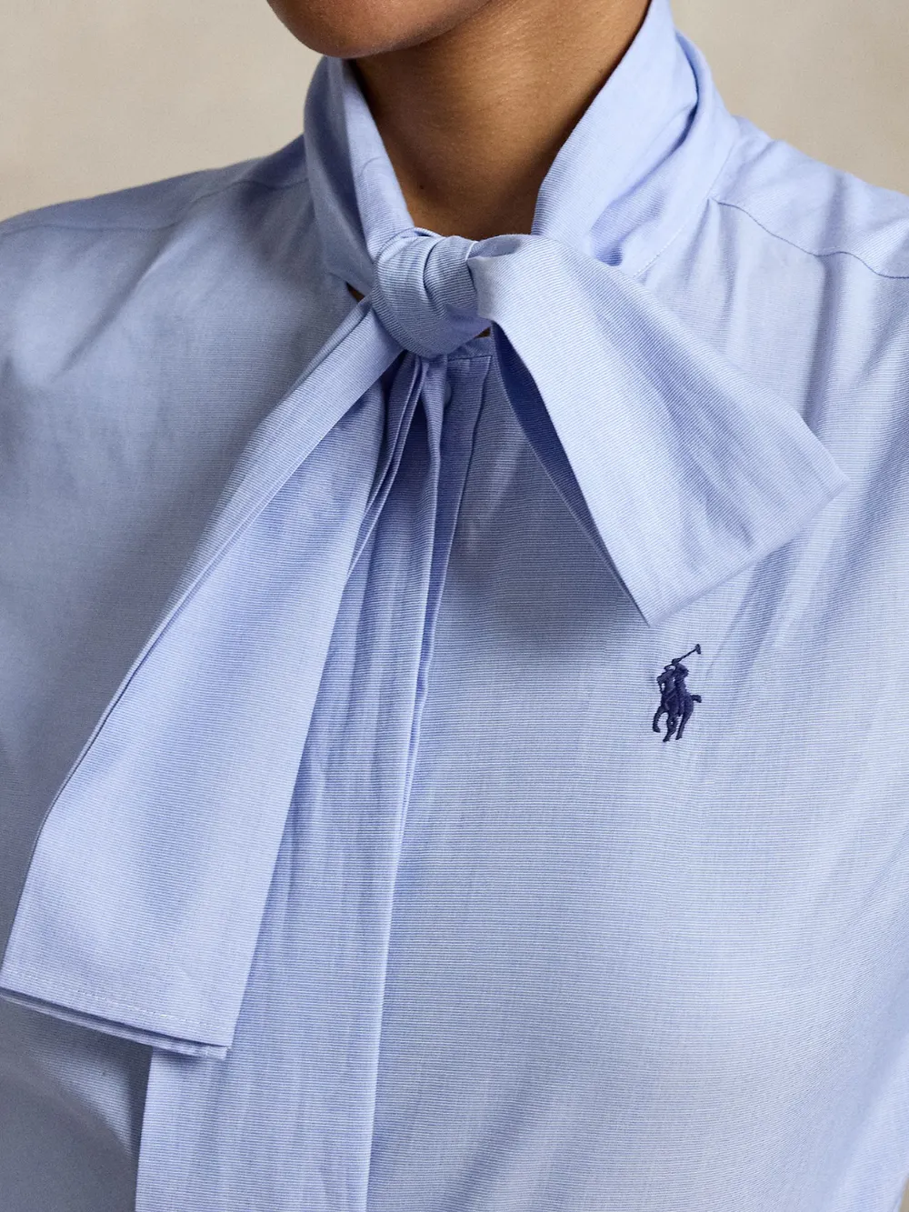 TIE-NECK SHIRT