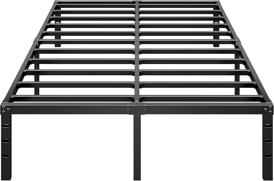 HLIPHA Metal Platform Bed Frame 14 Inch Tall,No Box Spring Needed,Full Size Bed with Heavy Duty Strong Support Slats,Easy to Assemble,Black