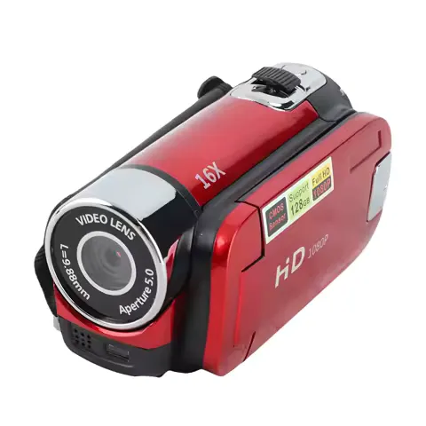 Portable 1080P High Definition Digital Video Camera DV Camcorder 16MP 2.7 Inch LCD Screen 16X Digital Zoom Built-in Battery