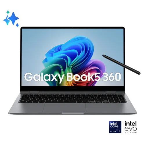 SAMSUNG - Samsung Galaxy Book5 360 è un potente Laptop 2 - in - 1 con processore Intel Core Ultra 5 e prestazioni AI.