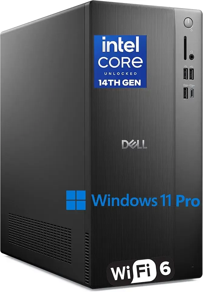 Dell 2026 Tower PC Ect1250 Desktop Computers for Home & Business, Copilot AI, 14th Gen Intel Processor, 16GB DDR5 RAM, 512GB PCIe SSD, WiFi 6, Bluetooth, DisplayPort, HDMI, Type-C, Windows 11 Pro