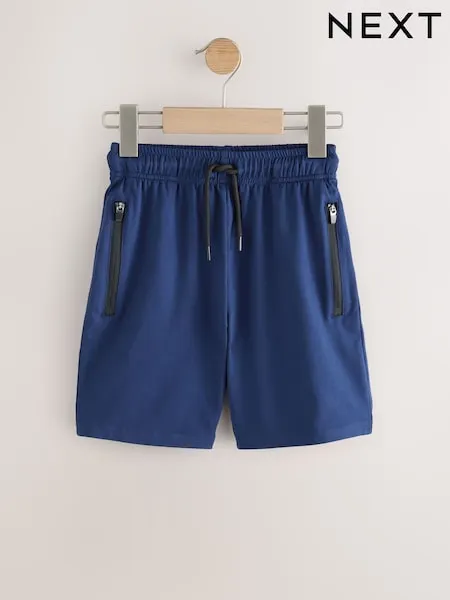 Navy Blue Light Weight Sports Shorts (3-16yrs)