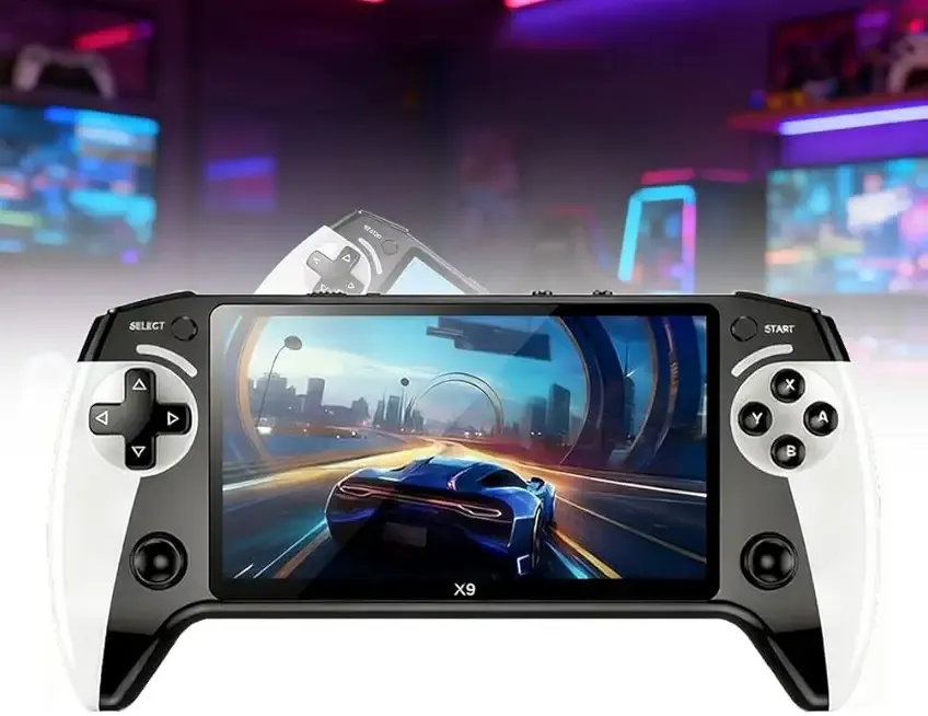 X9 Retro Handheld Game Console,Retro Game Console,64gb with 5.5-Inch HD IPS Screen,20000+ Built-in Games,Handheld Emulator Supports Connection to TV Output,Bluetooth Controller(1pc)