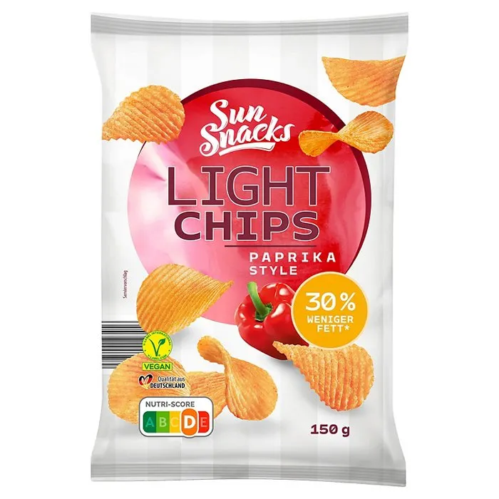 SUNSNACKS Light Chips 150 g, Paprika