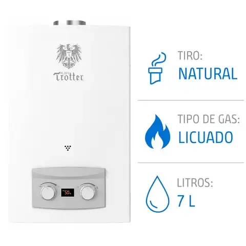 Calefont Gas Licuado 7 Litros Tiro Natural Ionizado