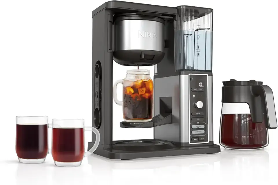 Hot & Iced XL Coffee Maker with Rapid Cold Brew, Black, CM371 | 4 Brew Styles, 8 Sizes Small Cup to Travel Mug, Single-Serve Coffee Brewer, 12-Cup Carafe, Removable Reservoir