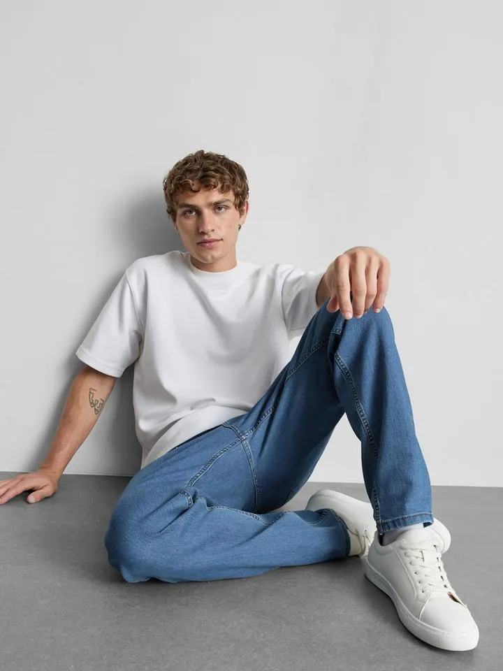 Jean slim à taille mi-haute