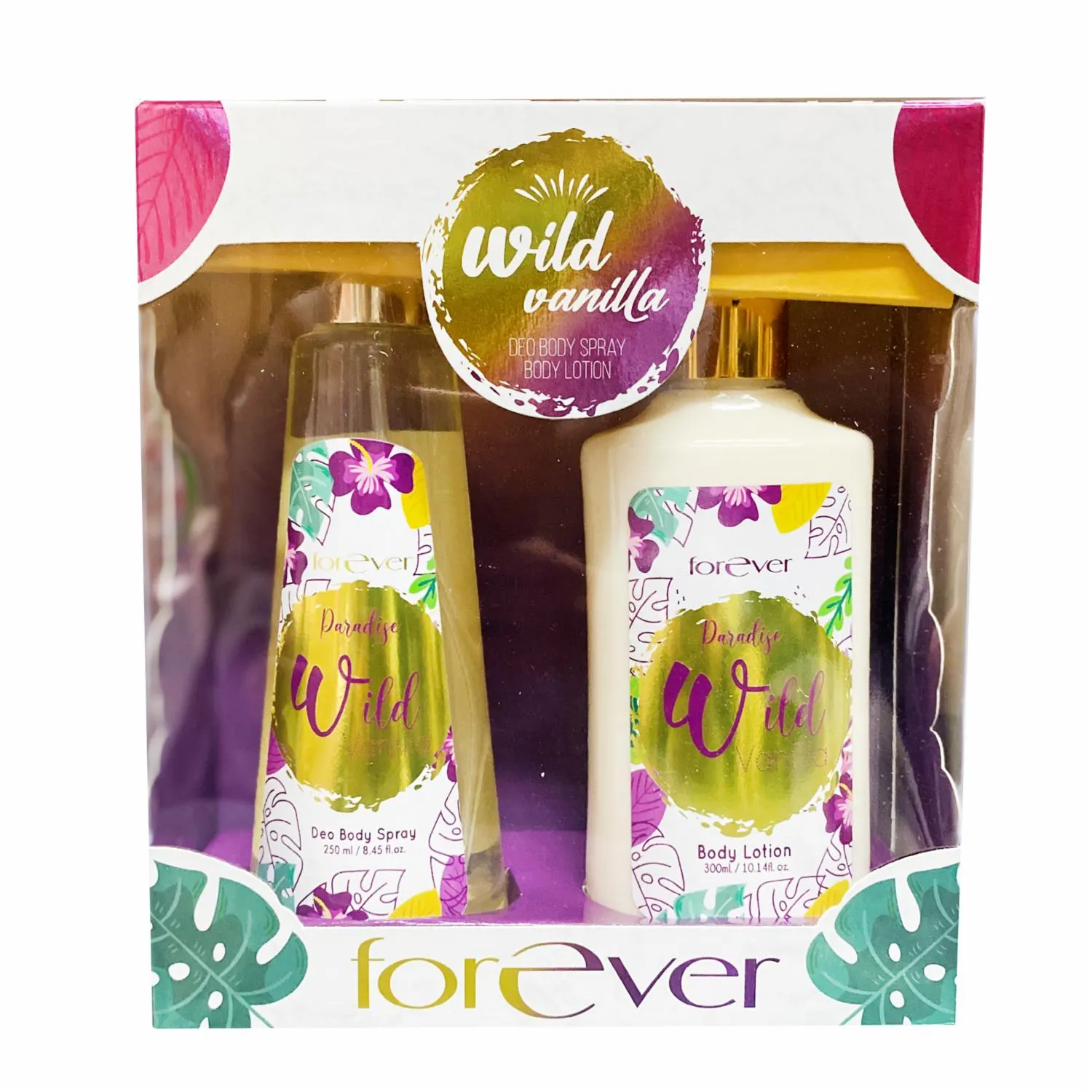 Set Para Dama Metalizado Paradise Wild Vanilla FOREVER 550 ml
