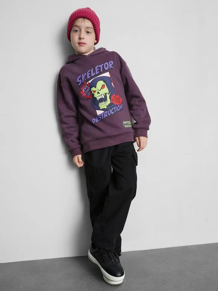7–15 ans | Pantalon cargo en pur coton à revers