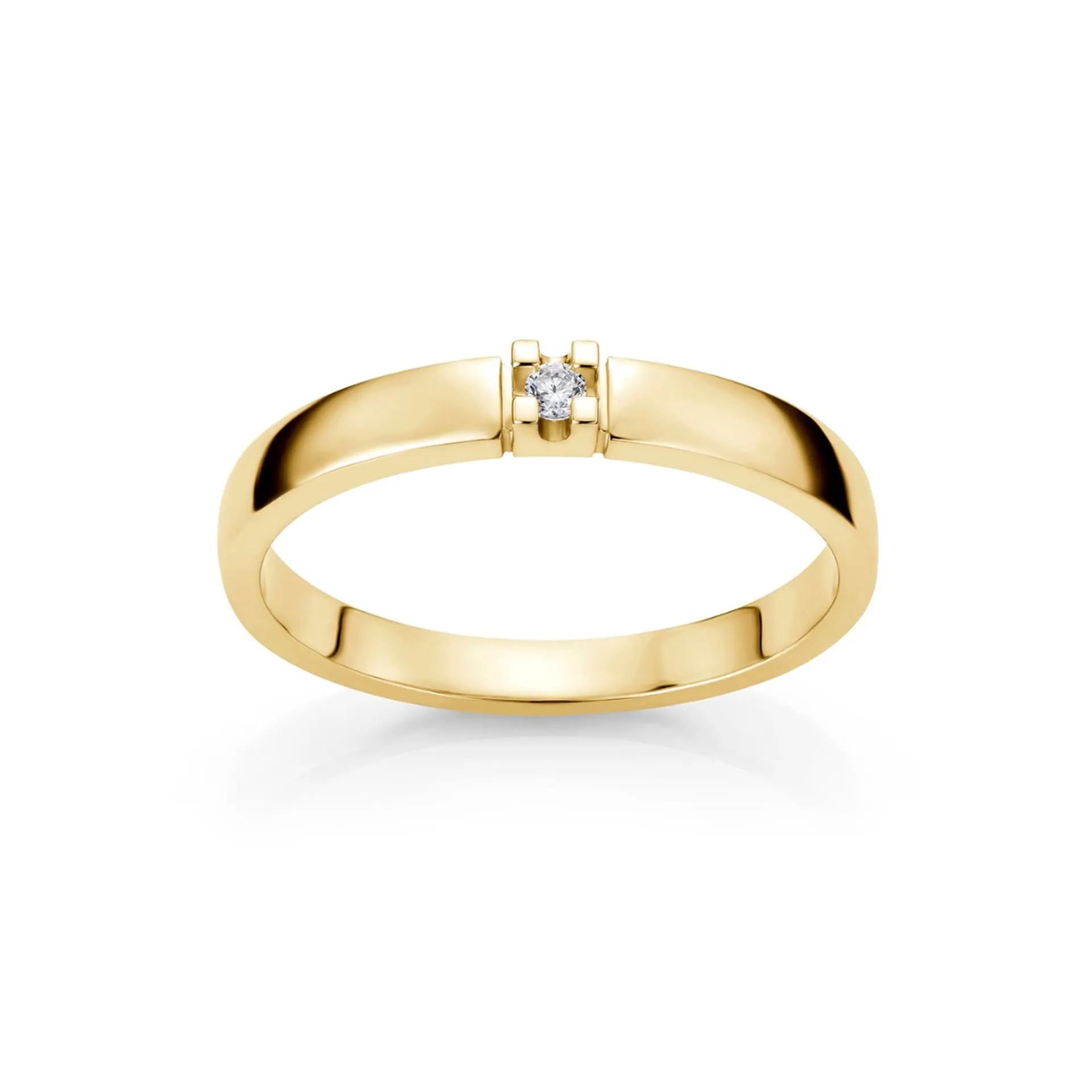 Ingrid alliansering i 585 gult gull 0,03 ct