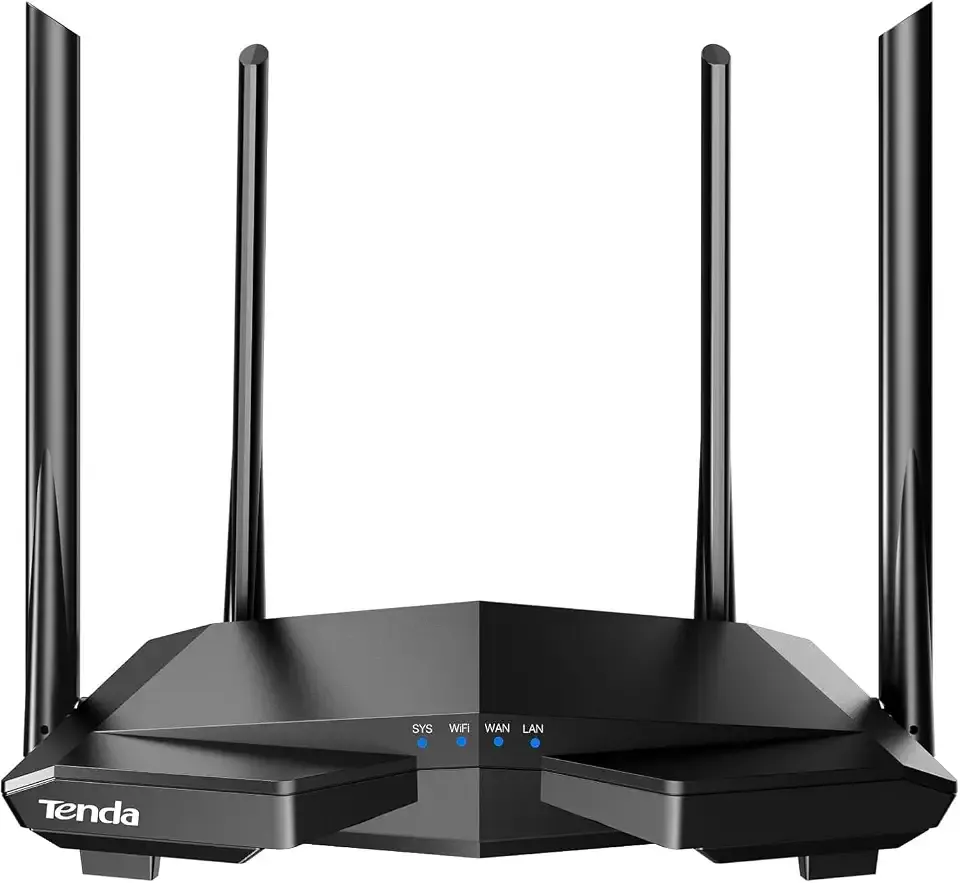Tenda AC1200 Smart WiFi Router, High Speed Dual Band Wireless Internet Router with Smart APP, 4 x 100 Mbps Fast Ethernet Ports, Supports Guest WiFi, Access Point Mode, IPv6 and Parental Controls(AC6)